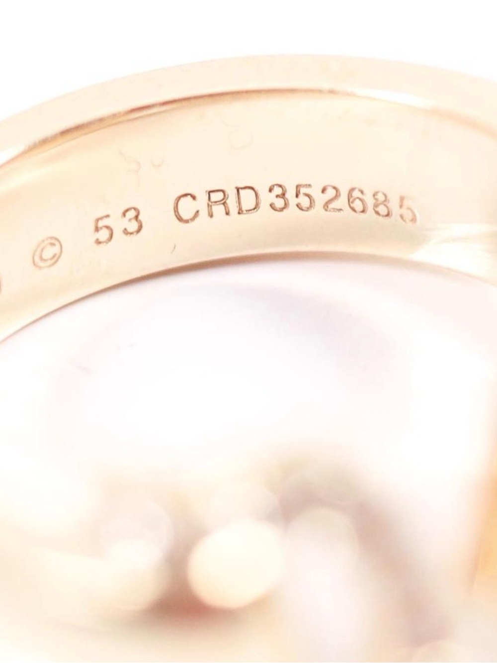 Cartier 750 Boucluse Gold & Diamond Band ring size 6.25 with Engraved Logo - Picture 5 of 6
